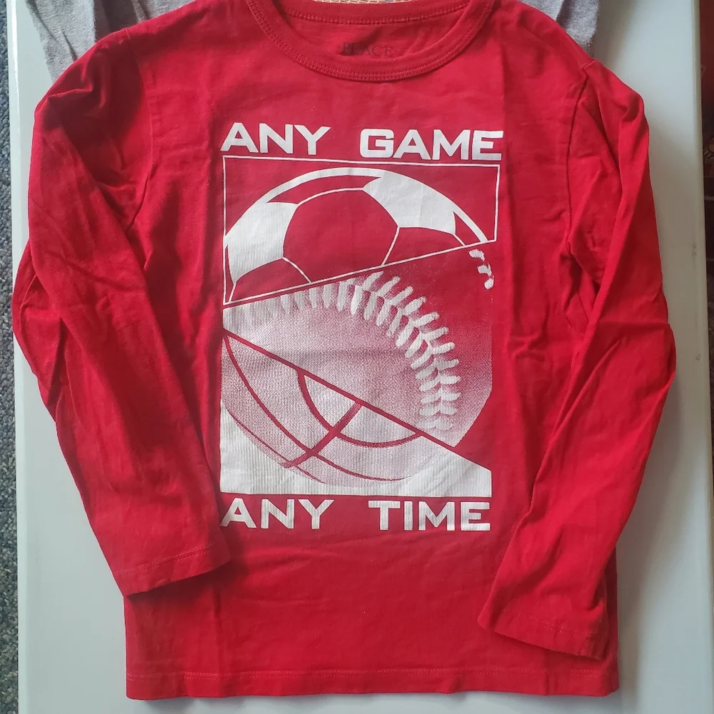 Children's Place set of 3 long sleeve sports themed tees